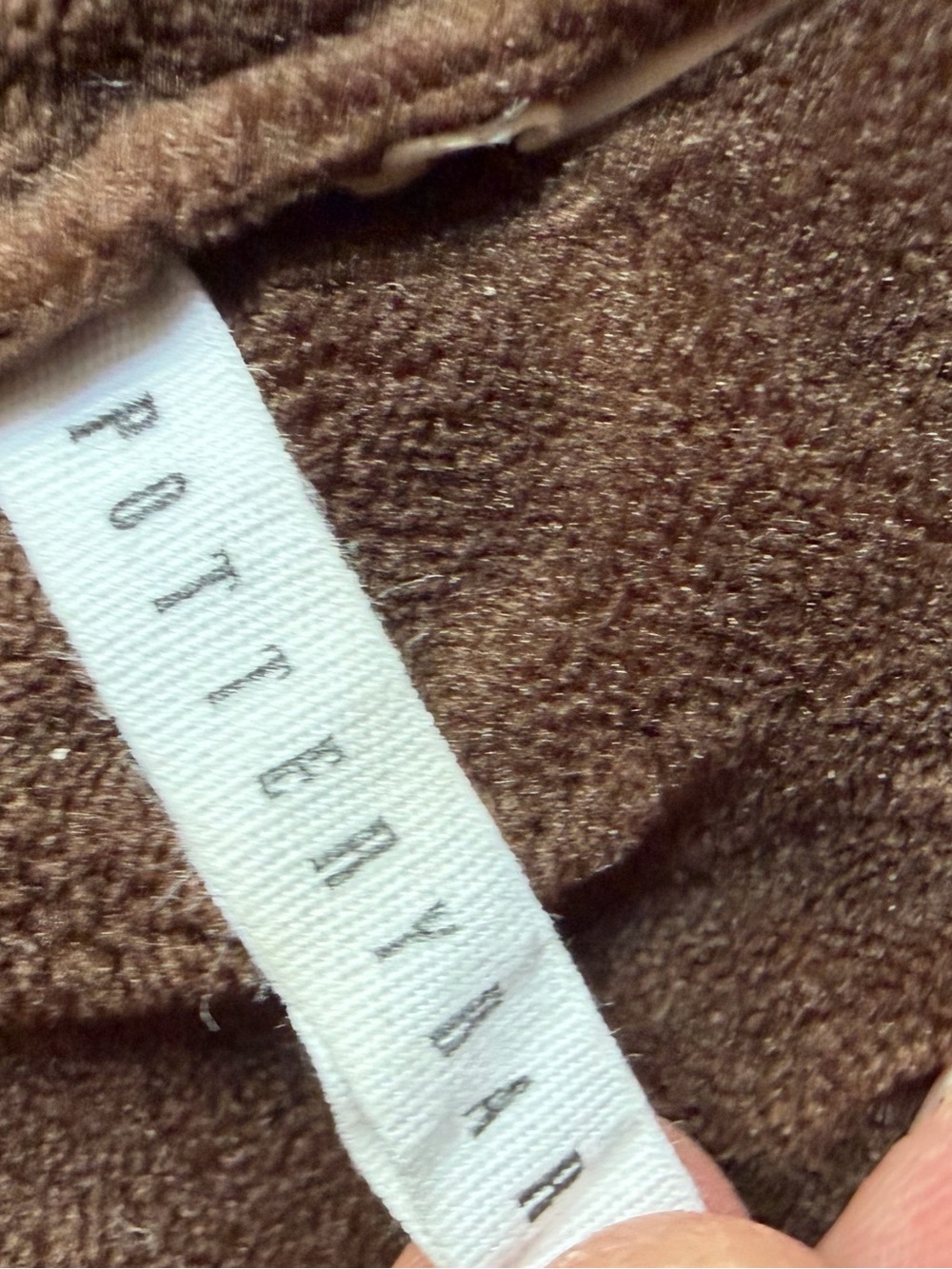 Pottery Barn Ruched Faux Fur Throw in Brown - Picture 4 of 4